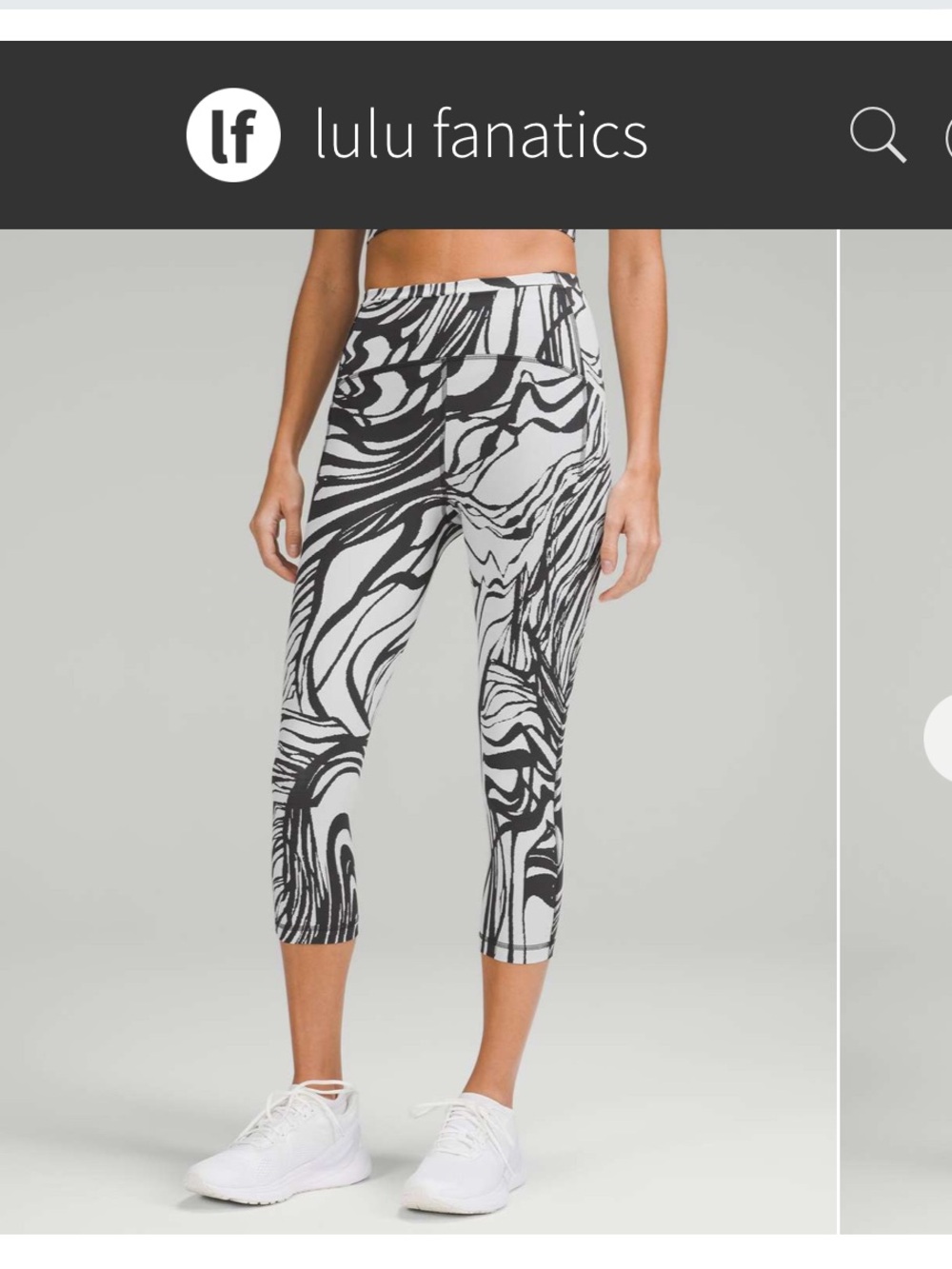 Lululemon Swift Speed High-Rise Crop 21" 2 Spin Off Jacquard Vapor Graphite Grey